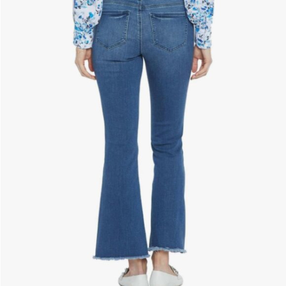 NYDJ Flare Jeans Ankle Raw Hem Lift Tuck Technology Size 4 - Picture 3 of 16